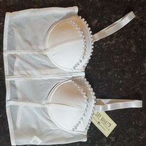 Pearl Beaded XL Corsette Bra